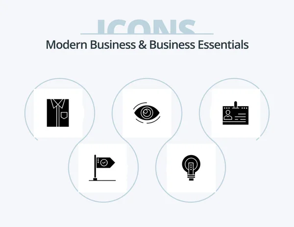 Modern Business Business Essentials Glyph Icon Pack Icon Design Dress – stockvektor