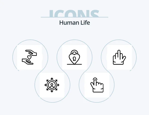 Human Line Icon Pack Icon Design Puzzle Social Connections — Διανυσματικό Αρχείο