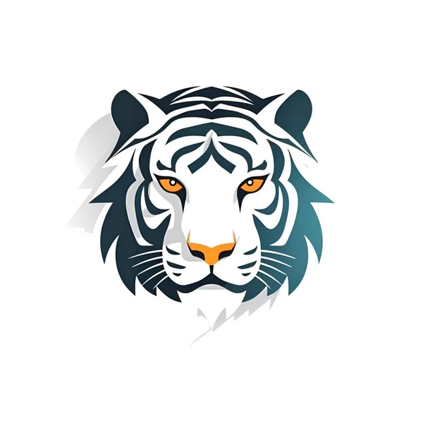 Modello Logo Testa Tigre Illustrazione Vettoriale Una Testa Tigre — Foto Stock
