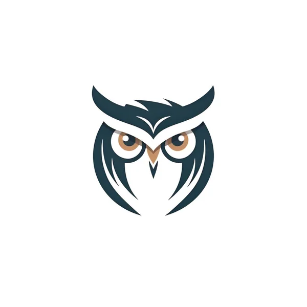 Logo Głowy Sowy Wzór Wektora Projektu Kreatywna Ikona Głowy Sowy — Zdjęcie stockowe