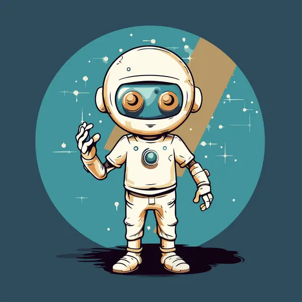 Astronaut Ruimtepak Vector Illustratie Van Een Cartoon — Stockvector