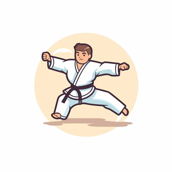 Taekwondo Icon Cartoon Illustration Taekwondo Vector Icon Web — Stock Vector