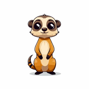 Beyaz arka planda izole edilmiş şirin çizgi film mirketleri. Vektör illüstrasyonu.