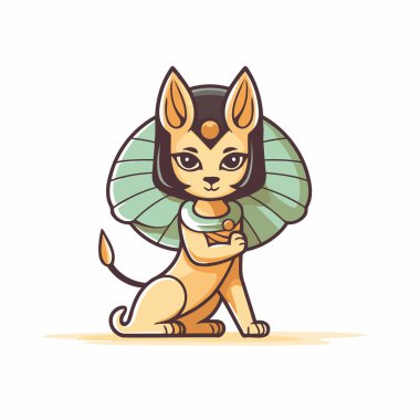 Şapkalı şirin bir Chihuahua köpeği. Vektör illüstrasyonu