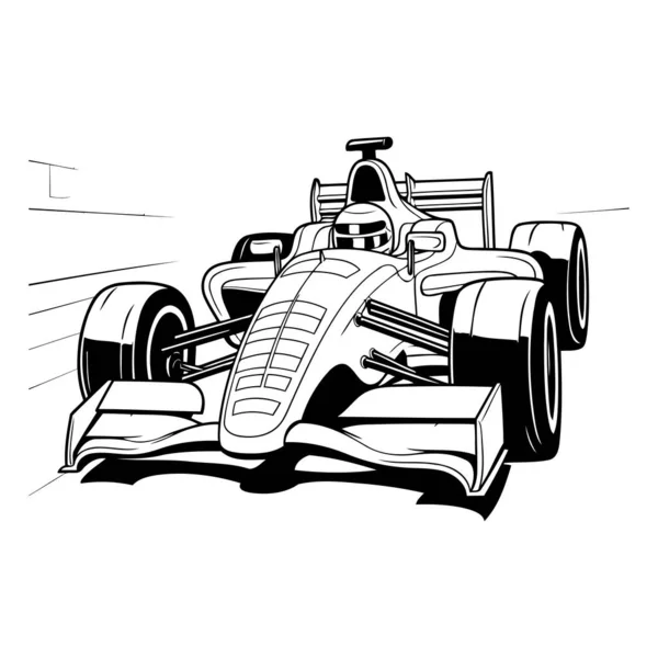 Wektorowa Ilustracja Samochodu Wyścigowego Element Konstrukcyjny Logo Etykieta Podpisz Plakat — Wektor stockowy
