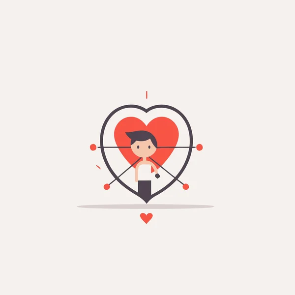 Icono Del Amor San Valentín Ilustración Vectorial Estilo Plano — Archivo Imágenes Vectoriales