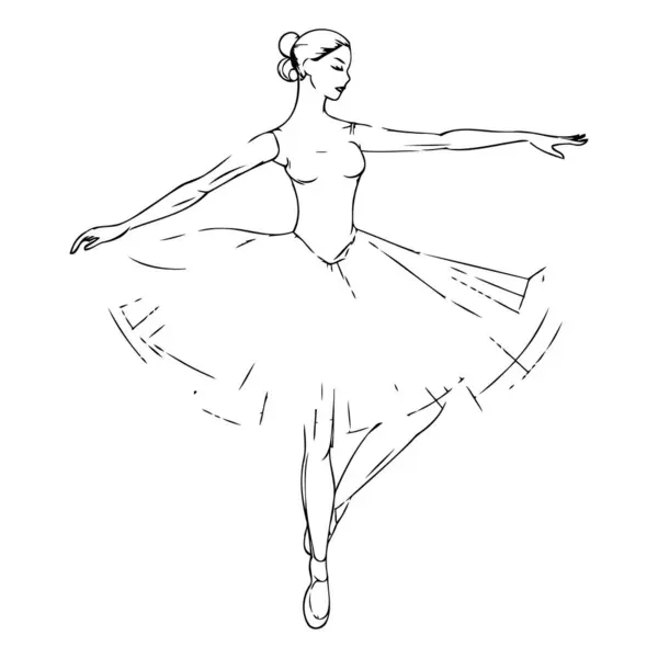 Ballerina Tutu Sketch Vector Illustration — Stock Vector