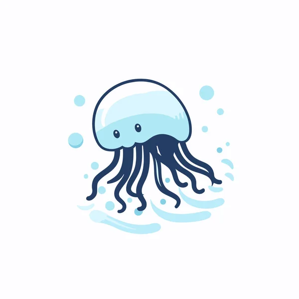 Jellyfish vector icon. Underwater animal sign. Aquatic sea life symbol.