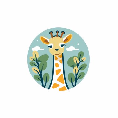 Zürafa logosu. Zürafa vektör logosu. Zürafa logosu. Zürafa logosu