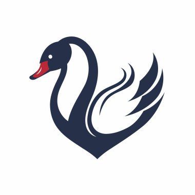 Kuğu logosu vektör tasarım şablonu. Kuğu logo vektör tasarım şablonu