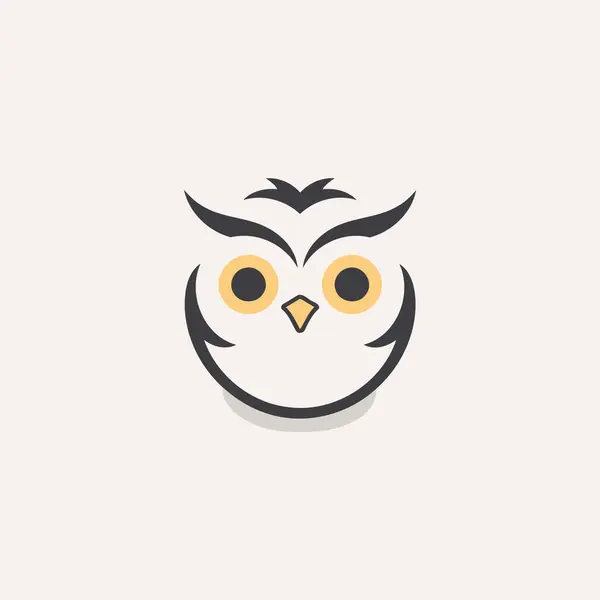Λογότυπο Κουκουβάγιας Χαριτωμένο Είδωλο Κουκουβάγια Εικονογράφηση Διανύσματος — Διανυσματικό Αρχείο