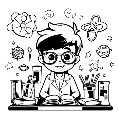 Siyah ve Beyaz Çocuk Çalışması ya da Öğrenme Çizgi Filmi