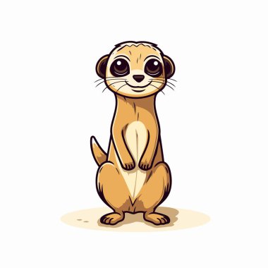 Beyaz arka planda izole edilmiş şirin çizgi film mirketleri. Vektör illüstrasyonu.