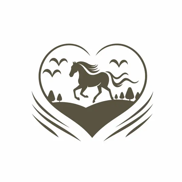 Pferd Logo Template Vektor Icon Illustration Design — Stockvektor