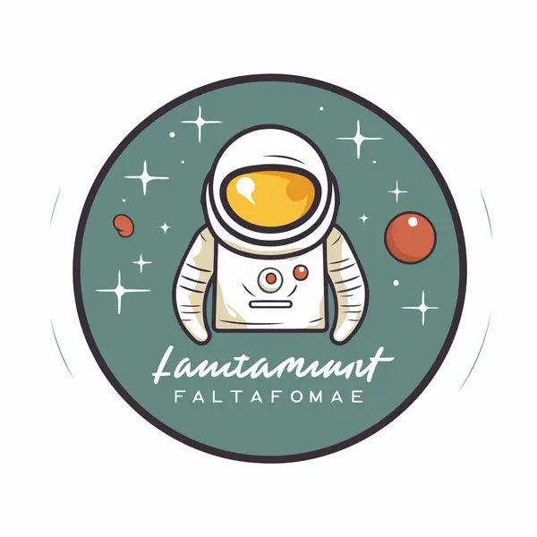Astronaut Flat Icon Vector Illustration Astronaut Space — Stock Vector