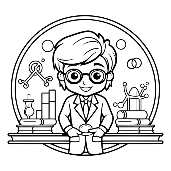 Profesör ya da Profesör Boyama Kitabı 'nın Siyah ve Beyaz Çizgi Filmleri