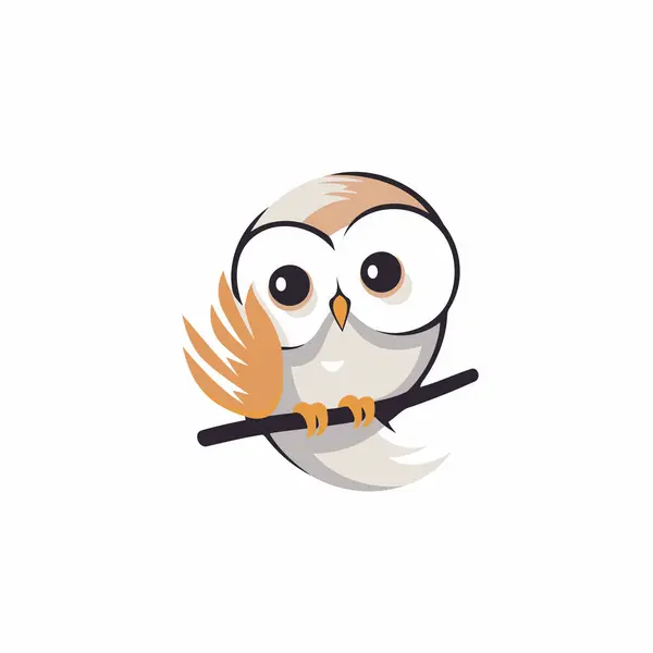 Owl Bird Logo Template Vektorikon Illustrasjon Design Owl Vektorikonet – stockvektor