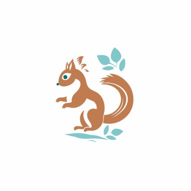 Sincap logosu tasarım vektör şablonu. Sincap simgesi tasarımı. Sincap simgesi