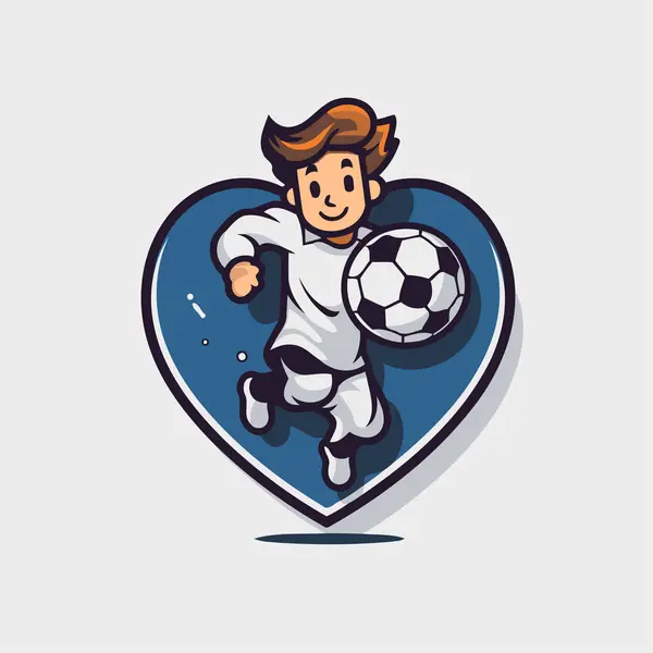 Soccer Player Ball Vector Illustration Soccer Player — Stock Vector