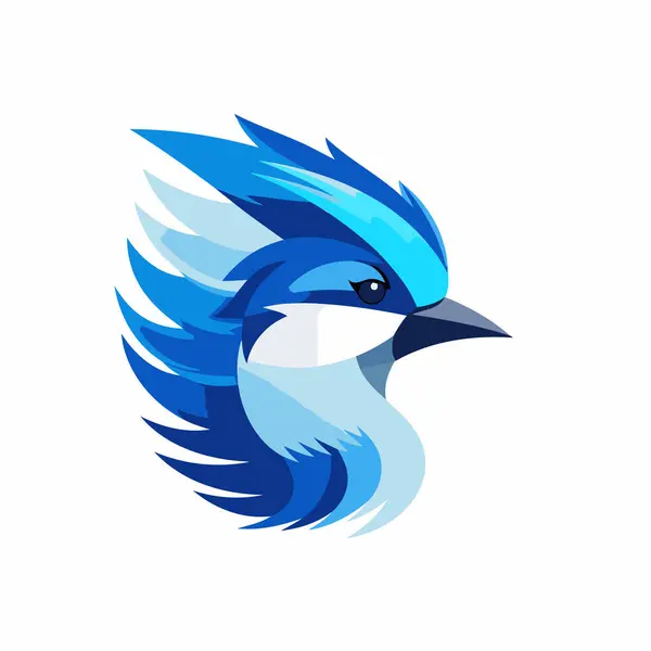 Mavi Kuş Logosu Şablon Vektör Resimleri Kuş Logosu Tasarım Elemanı — Stok Vektör