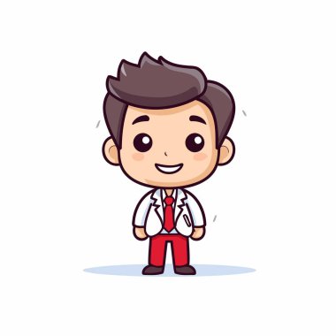 İş adamı Çizgi Film Karakteri - İş Vektörü İllüstrasyonu.