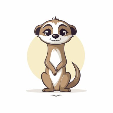 Şirin mirket çizgi film vektör çizimi. Sevimli hayvan..