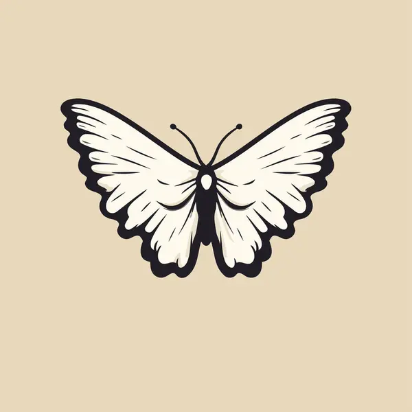 Butterfly Vector Illustration Isolated White Background — Stock Vector