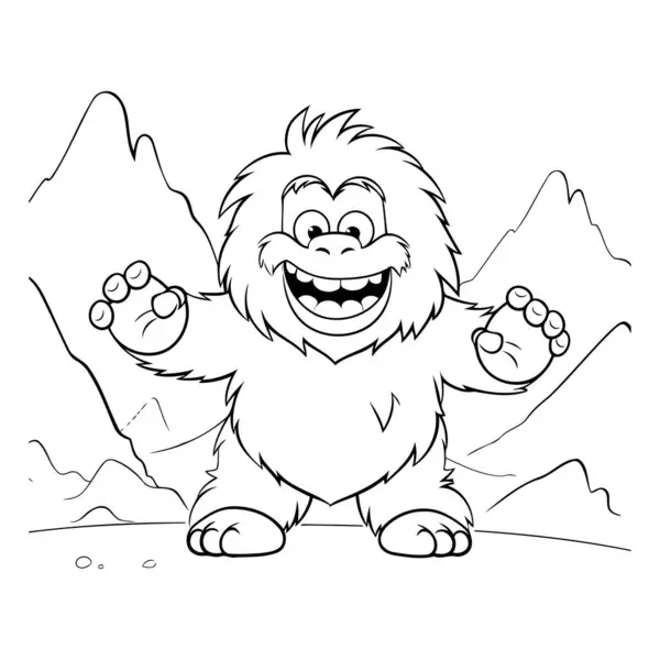 Monkey Cartoon Mascot Character Vector Illustration Eps10 — Stock Vector