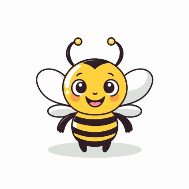 Tatlı çizgi film karakteri. Vektör illüstrasyonu beyaz arkaplanda izole edildi.