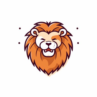 Aslan başlı logo. Aslan başlı vektör logosu. Aslan başlı logo..