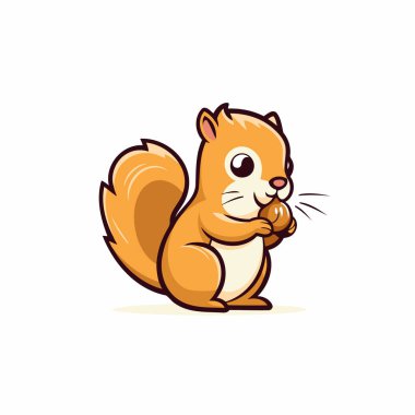 Sincap vektör çizimi. Düz şekilli şirin çizgi film hayvanı..