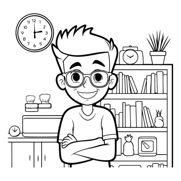 Boy Cartoon Design Kid Childhood Little People Lifestyle Person Theme — Stock Vector