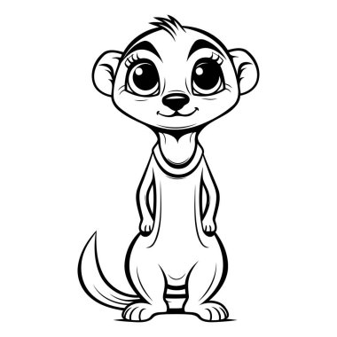 Şirin karikatür gelinciğinin vektör çizimi. Beyaz arkaplanda izole.