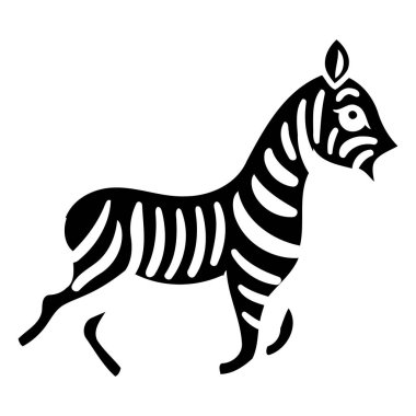 Zebra ikonu. Web için zebra vektör simgesinin basit çizimi