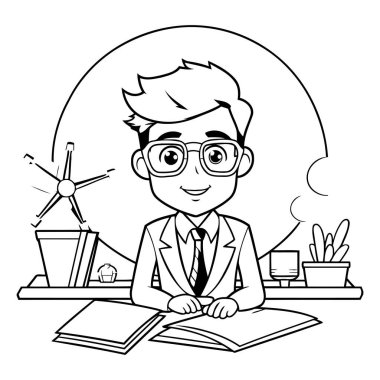 İş adamı tasarımı. İnsan işletme yönetimi kurumsal mesleği ve işçi temalı Vektör illüstrasyonu