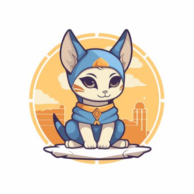 Tatlı çizgi film köpeği. Bir chihuahua 'nın vektör çizimi.