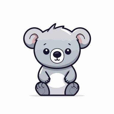 Güzel bir çizgi film koala vektör çizimi. Şirin koala..