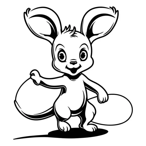 Rabbit Cartoon Mascot Character Mascot Vector Illustration — Stock Vector