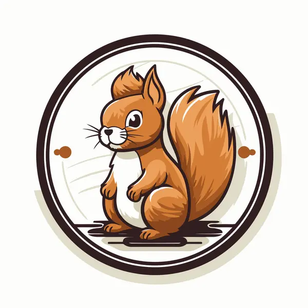 Ikona Wiewiórki Ilustracja Rysunkowa Ikony Wektora Wiewiórki Projektowania Stron Internetowych — Wektor stockowy