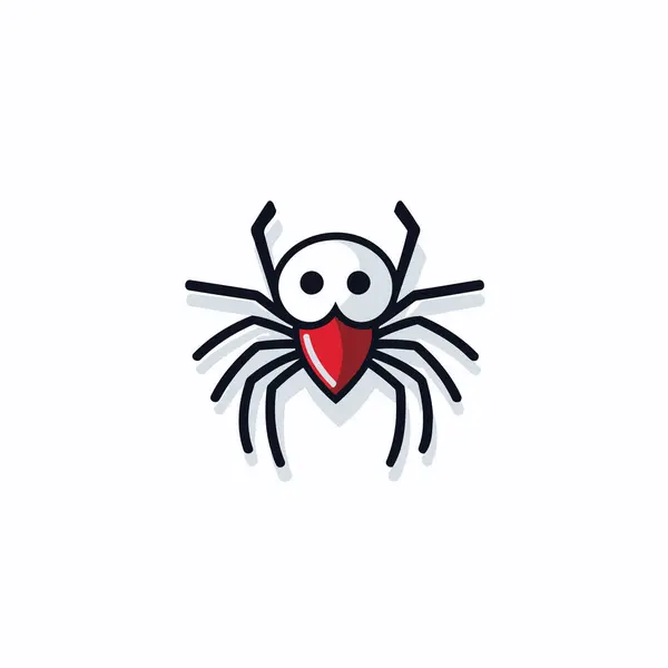 Spider Icon Isolated White Background Vector Illustration — Stock Vector