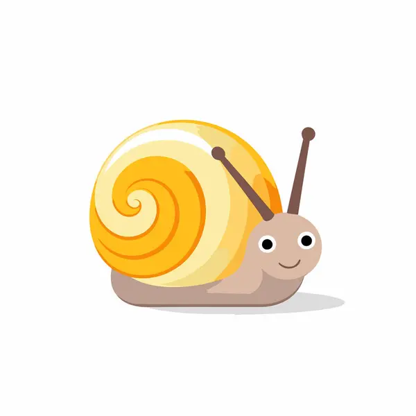 Snail Cartoon Icon White Background Snail Vector Illustration — Stock Vector