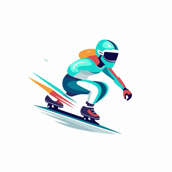 Ícone Vetorial Snowboarder Ilustração Desporto Inverno Ícone Vetorial Snowboarder — Vetor de Stock