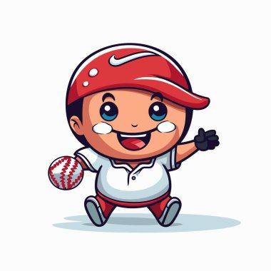 Beyzbol oyuncusu Maskot Karakteri Maskot Tasarım Vektörü