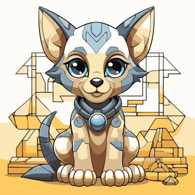 Fabrikanın arka planında şirin bir Chihuahua çizgi filmi var.