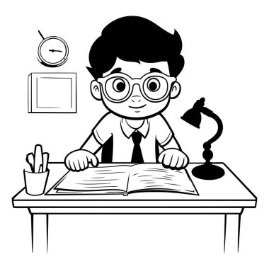 Okul çocuğu tasarımı. Çocuk çocukluğu, küçük insanlar yaşam tarzı ve insan teması Vektör illüstrasyonu