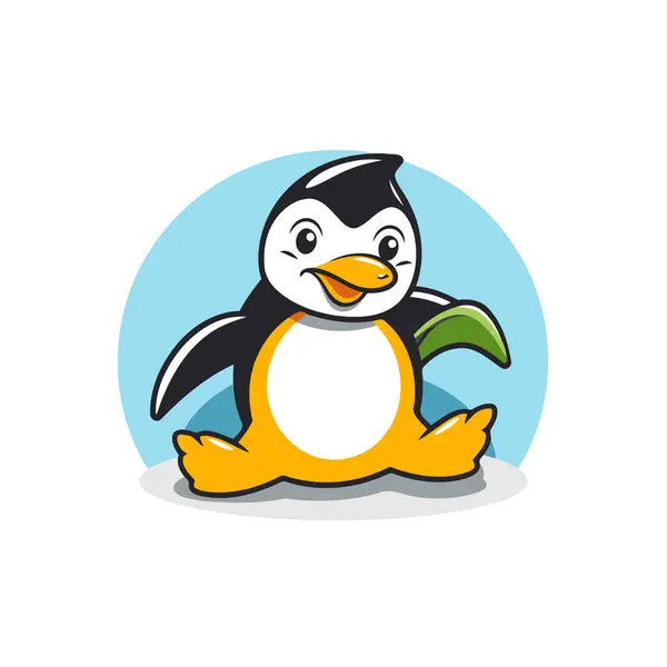 Penguin Cartoon Vector Illustration Cute Penguin Icon — Stock Vector