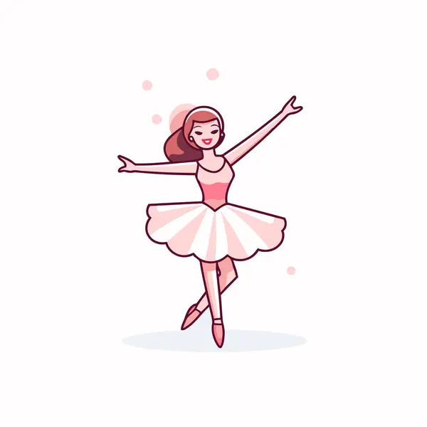 Bailarina Bonito Tutu Ilustração Vetorial — Vetor de Stock
