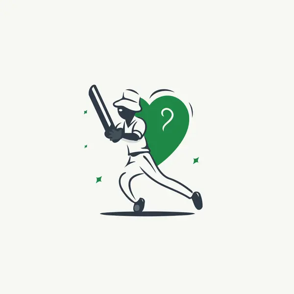 Sopa Topla Kriket Oyuncusu Düz Biçimli Vektör Illüstrasyonu — Stok Vektör
