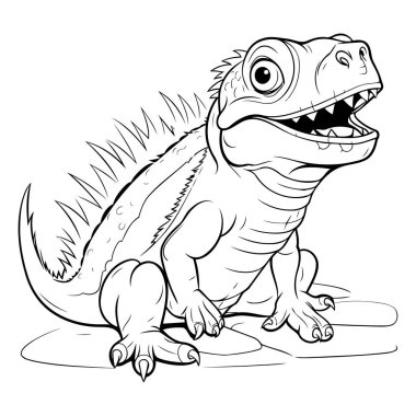 Bir Bukalemunun Çizimi - Çocuklar için Boyama Kitabı