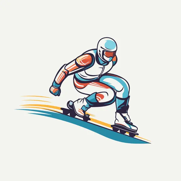 Snowboarder Esquiador Snowboarder Ilustração Vetorial — Vetor de Stock